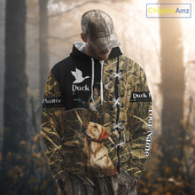 Load image into Gallery viewer, Duck Hunting Labrador Retriever 3D All Over Printed Camouflage Shirts, Duck Hunting Clothes NBT106