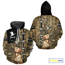 Load image into Gallery viewer, Duck Hunting Labrador Retriever 3D All Over Printed Camouflage Shirts, Duck Hunting Clothes NBT106