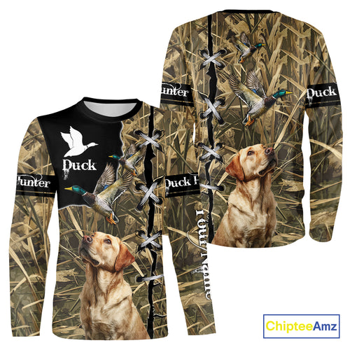 Duck Hunting Labrador Retriever 3D All Over Printed Camouflage Shirts, Duck Hunting Clothes NBT106