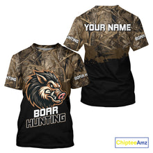 Load image into Gallery viewer, Custom Wild Boar Hunting Grass Camouflage 3D Printed Shirts, Hunting Gifts for Boar Hunter NBT201