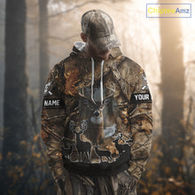 Load image into Gallery viewer, Brown Camo Deer Hunting 3D All Over Print Shirt, Custom Name Big Game for the Deer Hunter NBT29