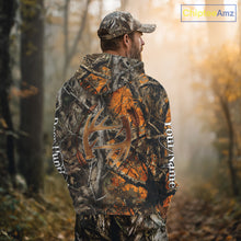 Load image into Gallery viewer, Deer Hunting Full Camo Printing Custom Name Shirts, Best Deer Hunting Clothes for Men NBT154