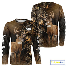 Load image into Gallery viewer, Deer Hunting Brown Camouflage Custom Name 3D Printing Shirt for Men, Deer Hunting Gifts NBT160