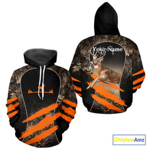Load image into Gallery viewer, Whitetail Deer Hunting Shirt Camouflage Orange 3D, Deer Hunter Custom Name, Hunting Gift NBT248