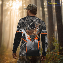 Load image into Gallery viewer, Jumping Whitetail Deer Hunting Dark Camo Custom Name 3D All Over Printed Shirts, Hunting Gifts NBT73