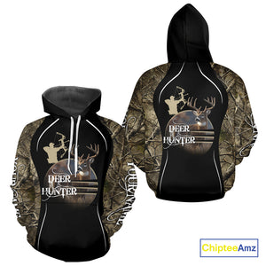 Deer Bow Hunting Camouflage Custom Name Shirts, Personalized Deer Hunting Clothes, Hunting Gifts NBT88