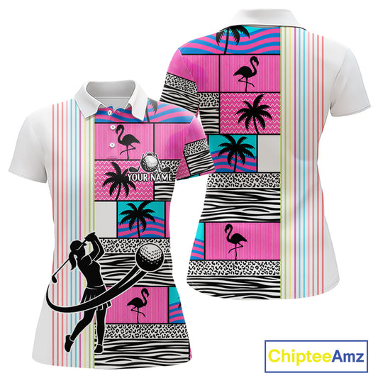 Custom Funny Golfer Animal Print Pattern Golf Polo Shirts, Golf Shirt For Women, Golf Gifts NBT702