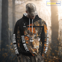 Load image into Gallery viewer, Custom Orange Camo Personalized Hunting Shirts for Men, Deer Hunting Clothes, Hunting Gifts NBT187
