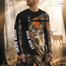 Load image into Gallery viewer, Custom Orange Camo Personalized Hunting Shirts for Men, Deer Hunting Clothes, Hunting Gifts NBT187