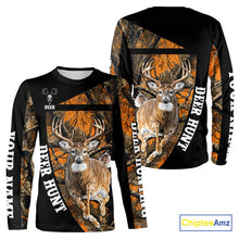 Load image into Gallery viewer, Custom Orange Camo Personalized Hunting Shirts for Men, Deer Hunting Clothes, Hunting Gifts NBT187