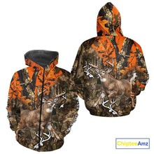 Load image into Gallery viewer, Personalized Whitetail Deer Hunting Camo Full Printing Shirts Deer Hunting Gift for Hunters NBT272
