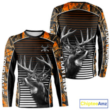 Load image into Gallery viewer, Custom Whitetail Deer Hunting Orange Camouflage with Buck Head 3D Printed Shirts, Hunting Gifts NBT226