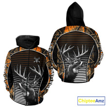 Load image into Gallery viewer, Custom Whitetail Deer Hunting Orange Camouflage with Buck Head 3D Printed Shirts, Hunting Gifts NBT226
