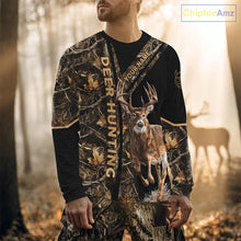 Load image into Gallery viewer, Personalized Whitetail Deer Hunting 3D All Over Printed Hoodie Brown Camouflage NBT250
