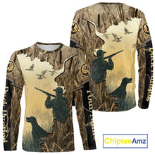 Load image into Gallery viewer, Mallard Duck Hunting Waterfowl Camouflage Shirts, Personalized Duck Hunting Gifts NBT112