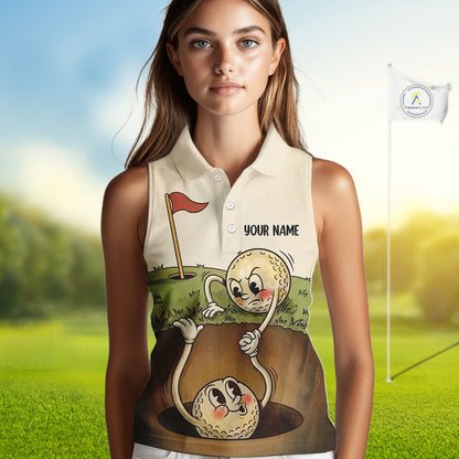 Vintage Funny Golf Ball Custom Team Polo Shirt, Personalized Womens Golf Polo Shirt, Golf Lovers Gift NBT608