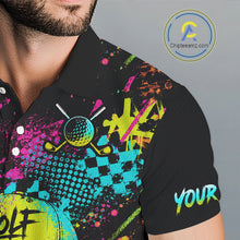 Load image into Gallery viewer, Close-up fabric of Skull Graffiti Golf Polo Shirt