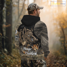 Load image into Gallery viewer, Wild Boar Hunting Camouflage Personalized Shirts for Boar Hunter, Hunting Gifts NBT127