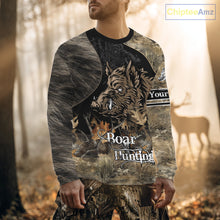 Load image into Gallery viewer, Wild Boar Hunting Camouflage Personalized Shirts for Boar Hunter, Hunting Gifts NBT127