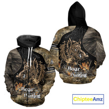 Load image into Gallery viewer, Wild Boar Hunting Camouflage Personalized Shirts for Boar Hunter, Hunting Gifts NBT127