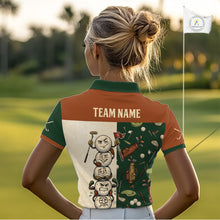 Load image into Gallery viewer, Funny Golf Ball Vintage 1990s Golf Pattern Womens Golf Polo Shirt, Golf Attire For Ladies, Golfer Gifts NBT616