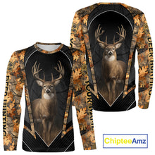 Load image into Gallery viewer, Custom Whitetail Deer Hunting Autumn Dark Camouflage 3D Shirts, Best Gift Ideas for Hunters NBT241