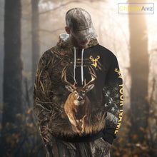 Load image into Gallery viewer, Custom Brown Camo with US Flag Deer Hunting Shirts for Men, Deer Hunting Clothes, Hunting Gifts NBT52