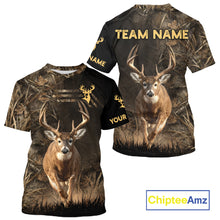 Load image into Gallery viewer, Custom Brown Camo with US Flag Deer Hunting Shirts for Men, Deer Hunting Clothes, Hunting Gifts NBT52