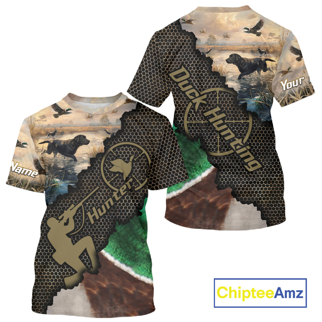 Mallard Duck Hunting Shirts, Personalized Hunting Clothes, Duck Hunting Camo Shirts, Duck Hunting Gifts NBT76