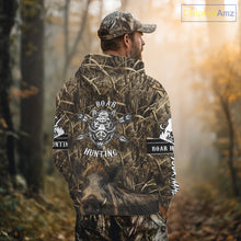 Load image into Gallery viewer, Personalized Wild Boar Hunting Camouflage Customize Name 3D All Over Printed Boar Hunting Shirts NBT104