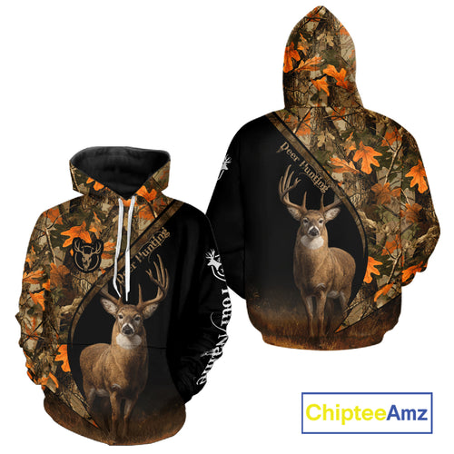 Whitetail Deer Hunting Orange Camouflage Shirts for Men, Hunting Clothes for Deer Hunting Season NBT105
