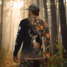 Load image into Gallery viewer, Whitetail Deer Hunting Orange Camouflage Shirts for Men, Hunting Clothes for Deer Hunting Season NBT105