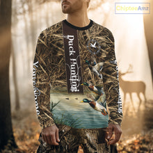 Load image into Gallery viewer, Best Duck Hunting Camouflage Custom Name 3D Shirts, Personalized Duck Hunting Gifts NBT113