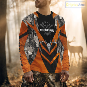 Deer Hunting Shirts Burnt Orange Camo With Deer Skull - Best Gift Ideas for Hunter NBT20
