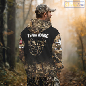 Brown Camo Grim Reaper Whitetail Deer Hunting Shirt – Bow Hunting Apparel for Men, Hunter Gifts NBT28