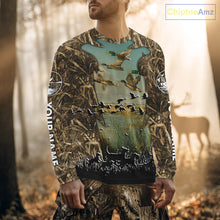 Load image into Gallery viewer, Waterfowl Duck Hunting Camouflage 3D Printing Shirts, Personalized Duck Hunting Shirts NBT137