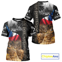 Load image into Gallery viewer, Black Deer Hunting Shirt with Texas Flag for Men - Personalized Hunting Gifts NBT48