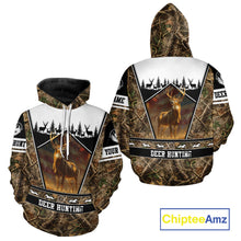 Load image into Gallery viewer, Whitetail Deer Camo 3D All Over Printed Shirts, Deer Hunting Crew Outfit, Hunting Gifts NBT63