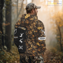 Load image into Gallery viewer, Custom Deer Hunting Brown Camo Shirts for Men, Hunting Gifts, Camouflage Deer Hunting Shirts NBT83