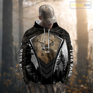 Beautiful Whitetail Deer Hunting Dark Camo 3D All Over Printed Shirts, Hunting Gifts for Men NBT86