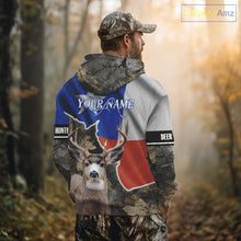 Load image into Gallery viewer, Deer Hunting Camo Texas Flag 3D All Over Print Shirts for Deer Hunter, Hunting Gifts for Men NBT23