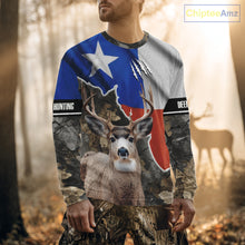 Load image into Gallery viewer, Deer Hunting Camo Texas Flag 3D All Over Print Shirts for Deer Hunter, Hunting Gifts for Men NBT23