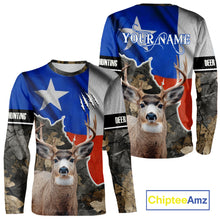 Load image into Gallery viewer, Deer Hunting Camo Texas Flag 3D All Over Print Shirts for Deer Hunter, Hunting Gifts for Men NBT23