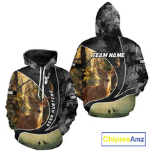 Load image into Gallery viewer, Personalized Deer Hunting Hoodie, Longsleeve Shirt – Whitetail Buck, Fall Camo, Gifts for Men NBT27