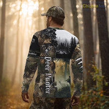 Load image into Gallery viewer, Personalized Forest Camo Deer Hunting 3D All Over Printed Custom Name Shirts Hunting Gifts NBT65