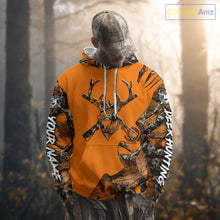 Load image into Gallery viewer, Whitetail Deer Hunting Orange Camo 3D Printed Shirts, Personalized Hunting Shirt NBT217