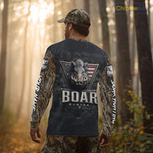 Load image into Gallery viewer, Beautiful Wild Boar Hunting 3D Print Camouflage Shirts with Rifle, Boar Hunting Clothes NBT142
