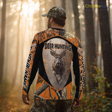 Load image into Gallery viewer, Deer Hunting Shirt Orange Camouflage Hoodie, Long Sleeve Custom Name For Men NBT245