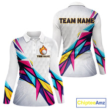 Load image into Gallery viewer, Womens Golf Polo Shirts Custom Name Golf Shirts For Women, White Golf Shirts, Gift For Golf Lovers NBT549