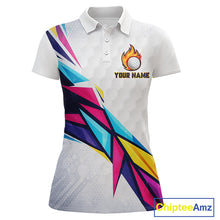 Load image into Gallery viewer, Womens Golf Polo Shirts Custom Name Golf Shirts For Women, White Golf Shirts, Gift For Golf Lovers NBT549